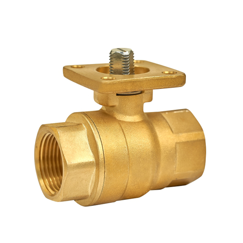 Two piece high platform copper ball valve