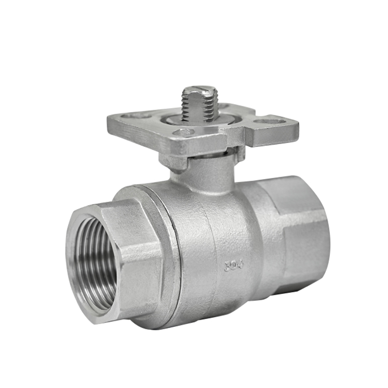 Two piece high platform stainless steel ball valve