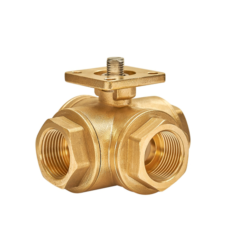 Three way high platform steel ball valve