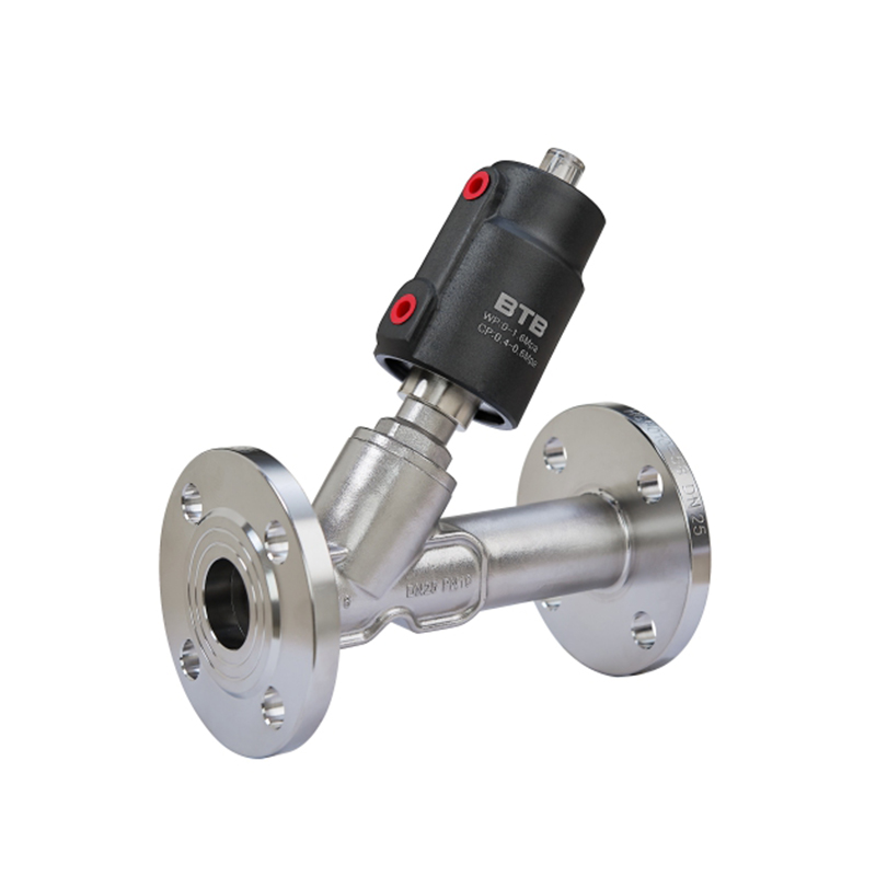 Flange aluminum cylinder angle seat valve