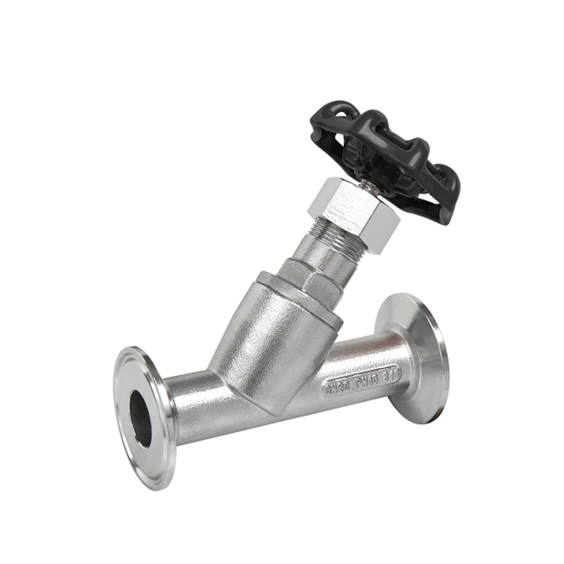 Manual quick installation angle seat valve