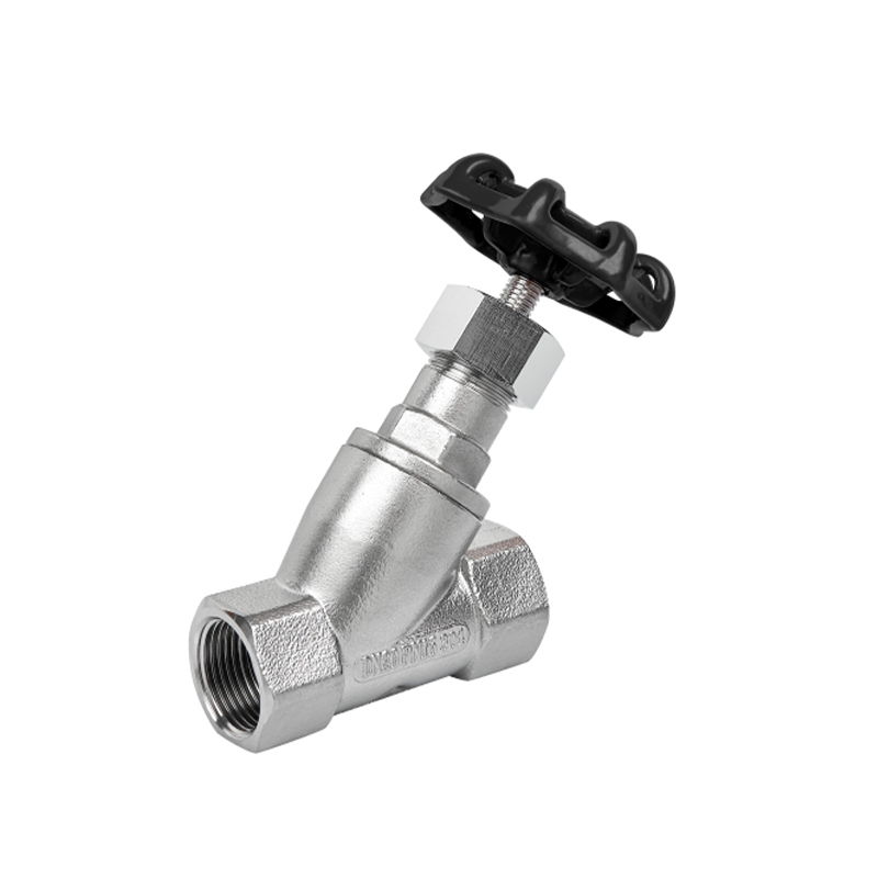 Manual threaded angle seat valve