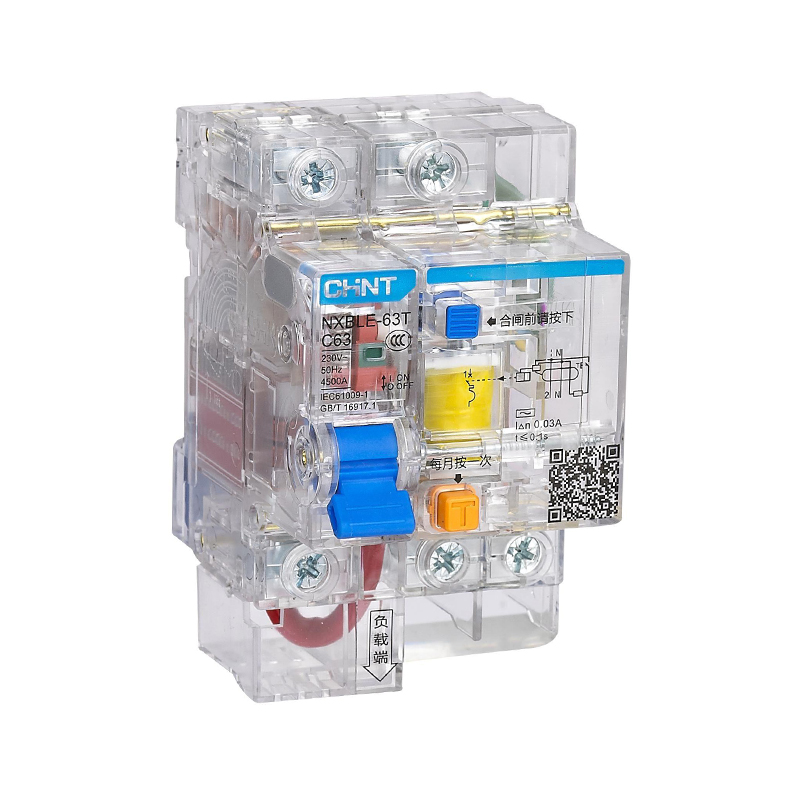 NXBLE-63T-1P-Transparent Shell Residual Current Circuit Breaker